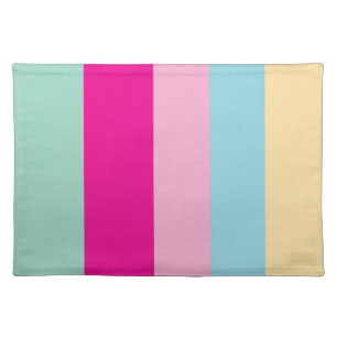 Colorful Stripes Pattern Cloth Placemat