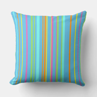 Colorful Stripes Pattern Cust. Throw Pillow