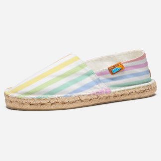 Colorful stripes pattern design illustration espadrilles