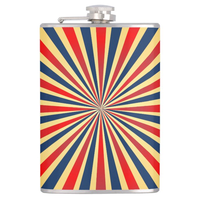 Colorful stripes pattern flask (Front)