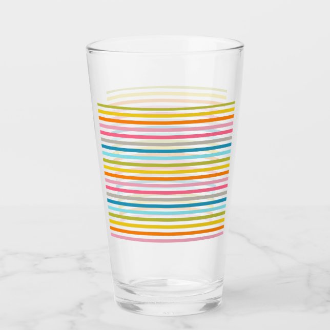 Colorful Stripes Pattern Glass (Front)