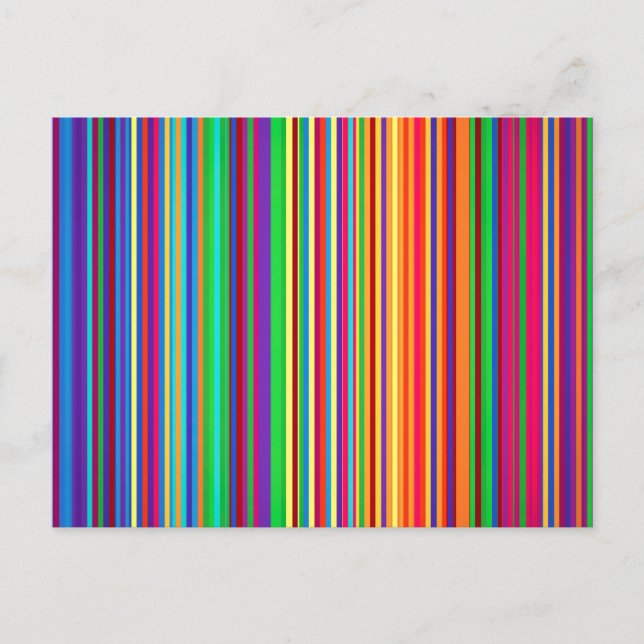 Colorful stripes pattern illustration postcard (Front)