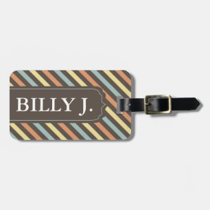 Colorful Stripes Pattern Luggage Tag