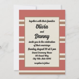 Colorful Stripes Pattern Modern Wedding