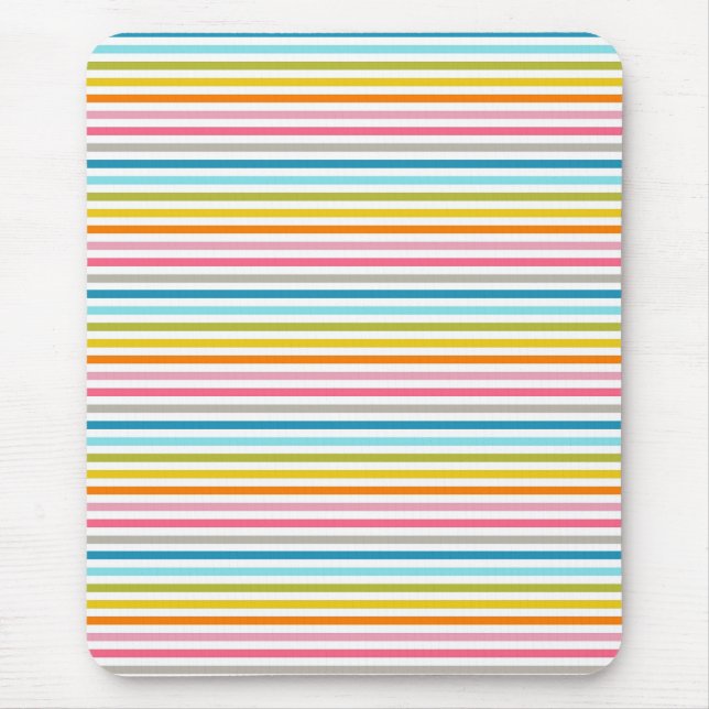 Colorful Stripes Pattern Mouse Pad (Front)