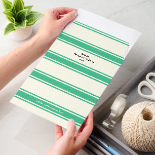 Colorful Stripes Pattern - Ocean Green light 1 Envelope Mailers