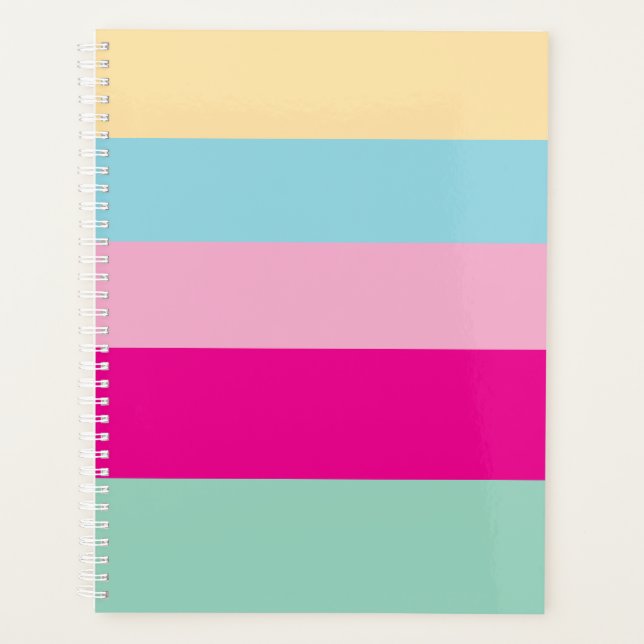 Colorful Stripes Pattern Planner (Front)