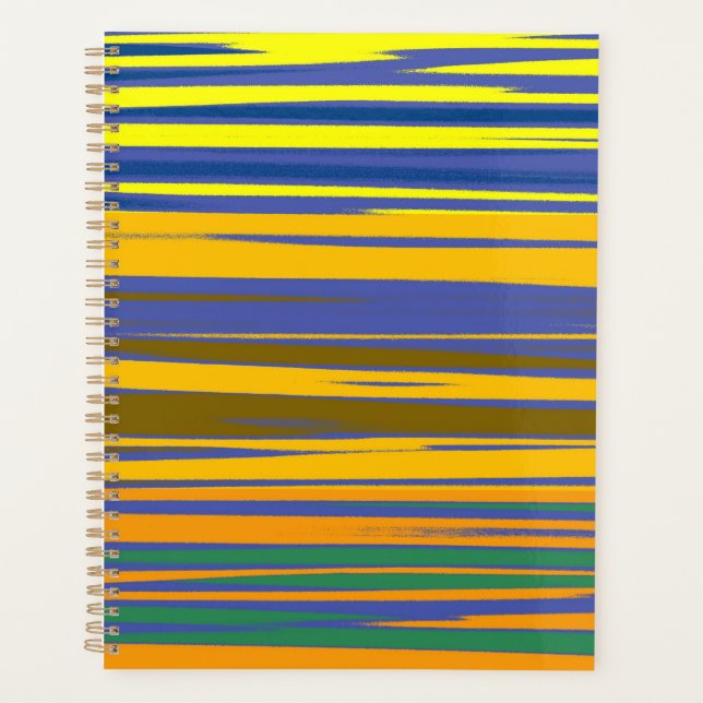 Colorful Stripes Pattern Planner (Front)
