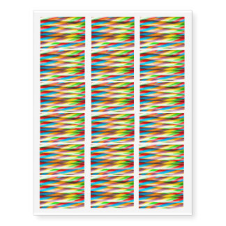 Colorful Stripes Pattern Temporary Tattoos