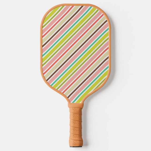 Colorful Stripes Pickleball Paddle (Front)