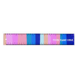 Colorful Stripes Pink Blue CUSTOMIZE IT Ruler