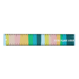 Colorful Stripes Pink Blue Green CUSTOMIZED Ruler