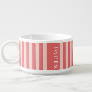 Colorful Stripes pink personalized gifts template Bowl