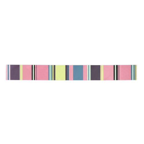 Colorful Stripes Pink Yellow Blue Purple Green Satin Ribbon