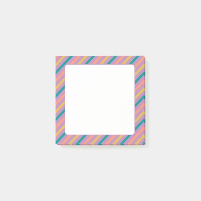 Colorful stripes post-it notes (Front)