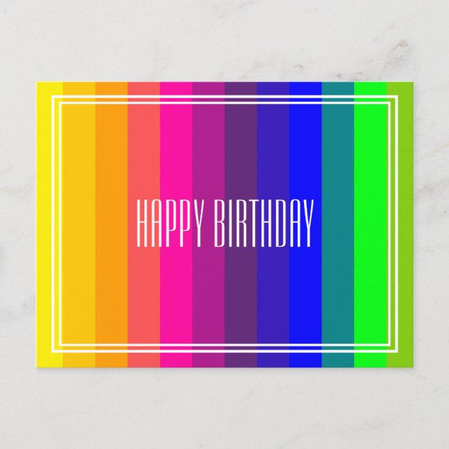 Colorful Stripes Postcard (Front)