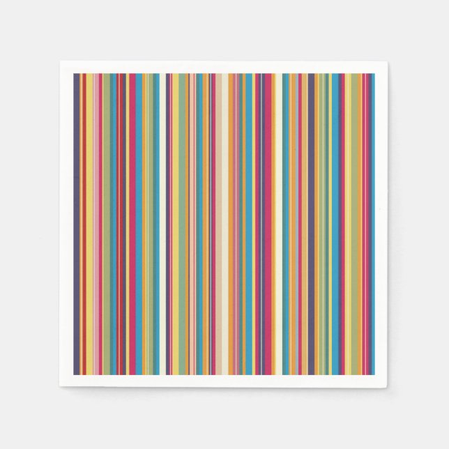 Colorful Stripes Pretty Napkins (Front)