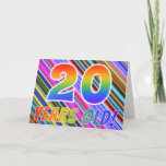 [ Thumbnail: Colorful Stripes + Rainbow Pattern "20 Years Old!" Card ]