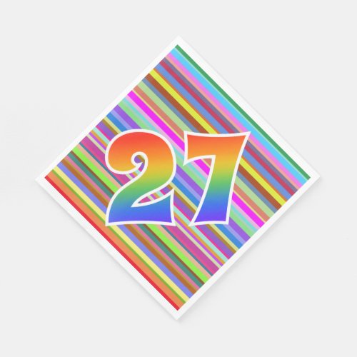 Colorful Stripes  Rainbow Pattern 27 Event  Napkins