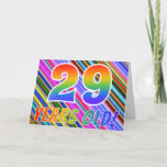 [ Thumbnail: Colorful Stripes + Rainbow Pattern "29 Years Old!" Card ]