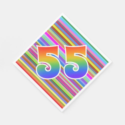 Colorful Stripes  Rainbow Pattern 55 Event  Napkins