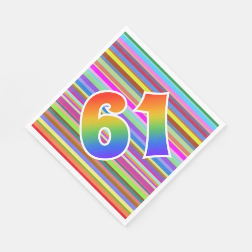 Colorful Stripes  Rainbow Pattern 61 Event  Napkins