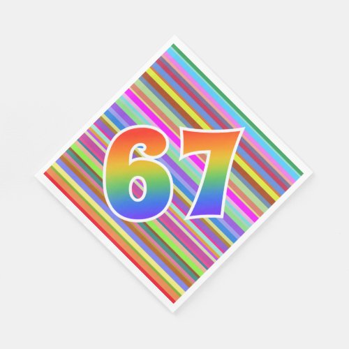 Colorful Stripes  Rainbow Pattern 67 Event  Napkins