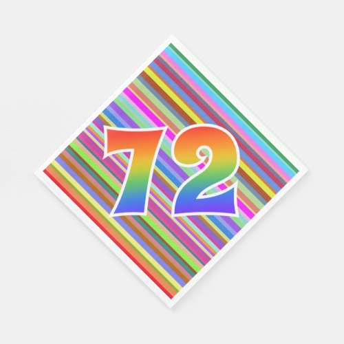Colorful Stripes  Rainbow Pattern 72 Event  Napkins