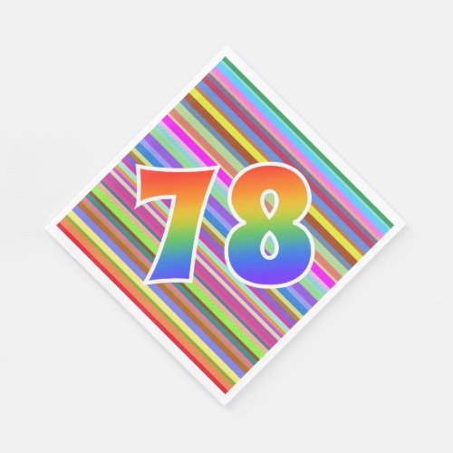 Colorful Stripes  Rainbow Pattern 78 Event  Napkins