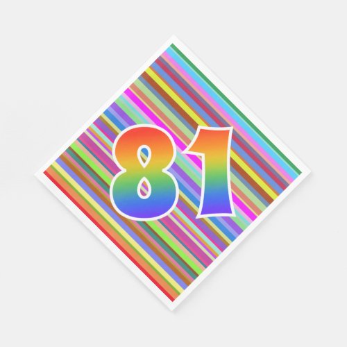 Colorful Stripes  Rainbow Pattern 81 Event  Napkins