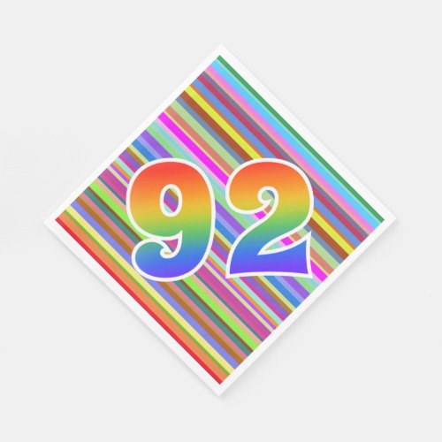 Colorful Stripes  Rainbow Pattern 92 Event  Napkins
