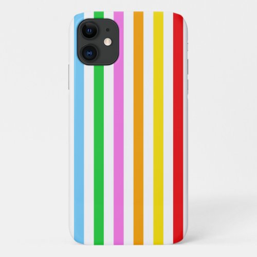 Colorful Stripes Rainbow Stripes Striped Pattern iPhone 11 Case