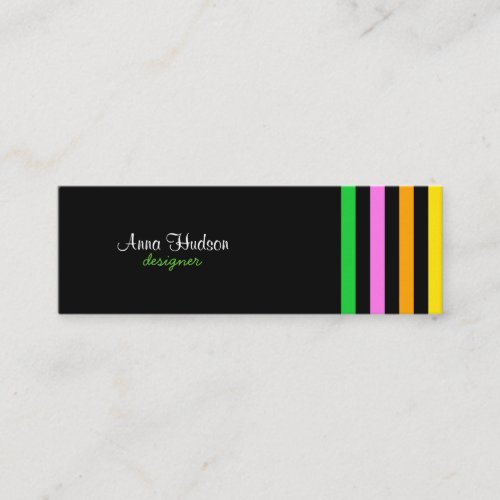 Colorful Lines Stripes Green Red Blue Yellow Pink Business Card