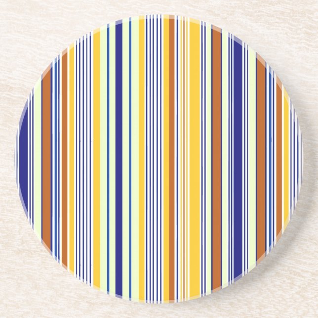 Colorful stripes sandstone coaster (Front)