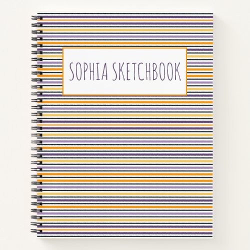 Colorful Stripes Seamless Pattern  Notebook