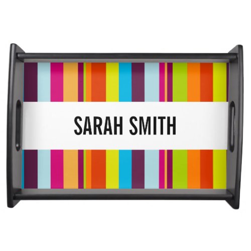 Colorful Stripes Serving Tray