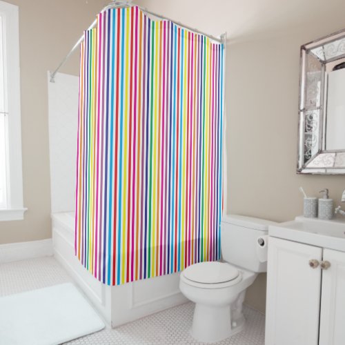 Colorful Stripes Shower Curtain