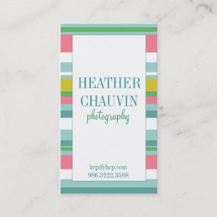 Colorful Stripes simple business card