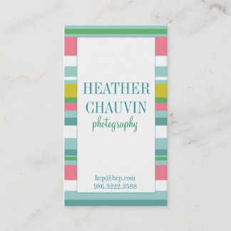 Colorful Stripes simple business card