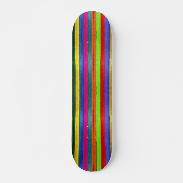 Colorful Stripes Skateboard Deck (Front)