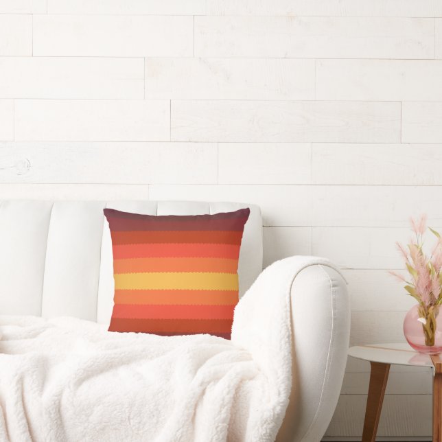 Colorful Stripes Throw Pillow (Couch)