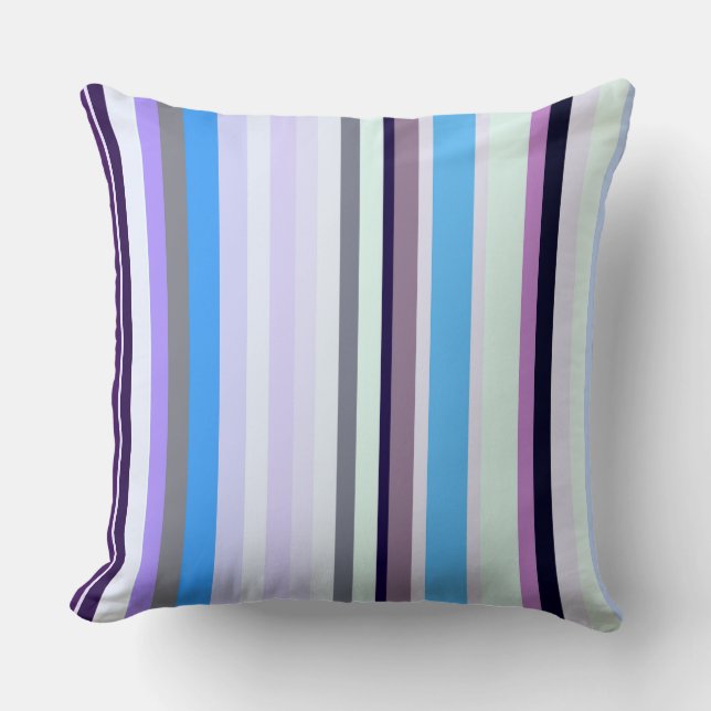 Colorful stripes  throw pillow (Front)