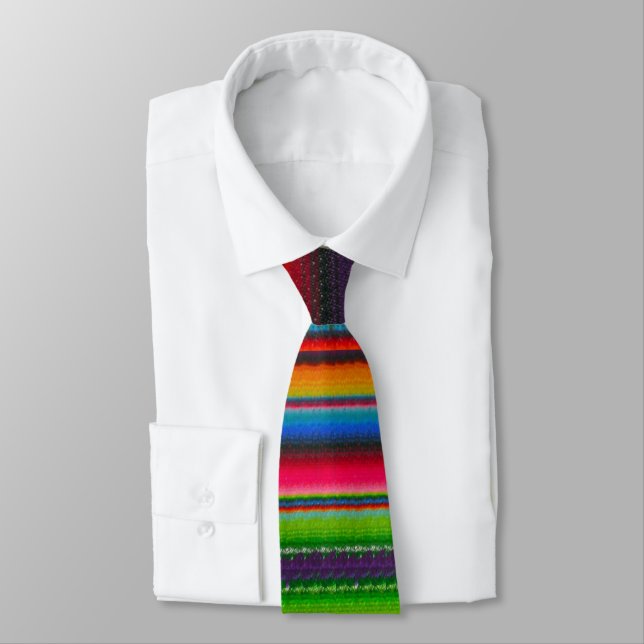 Colorful Stripes Tie (Tied)