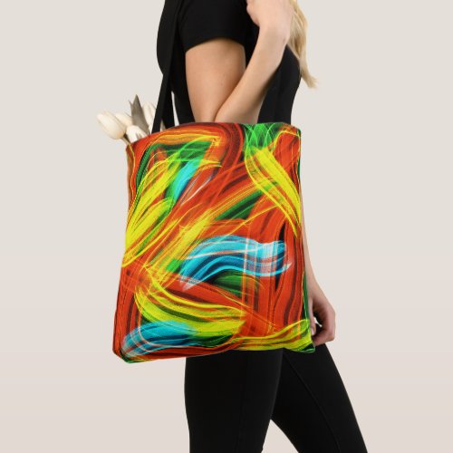 Colorful stripes  tote bag