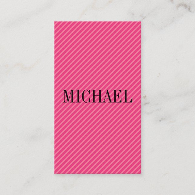 Colorful Stripes with Serif Font Business Card (Front)