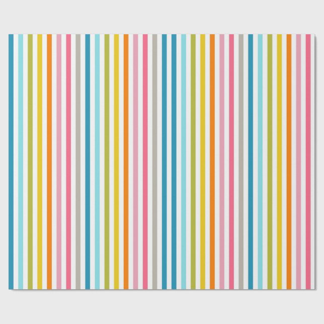 Colorful Stripes Wrapping Paper (Flat)