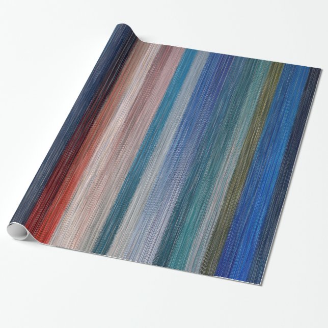 Colorful Stripes Wrapping Paper (Unrolled)