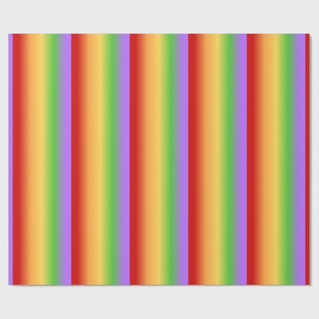 Colorful Stripes Wrapping Paper (Flat)