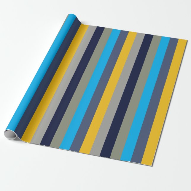 Colorful Stripes  Wrapping Paper (Unrolled)
