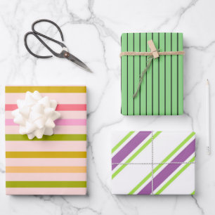 Colorful Stripes  Wrapping Paper Sheets